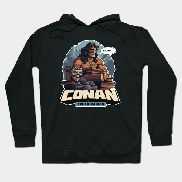 Conan the librarian Hoodie by NineBlack